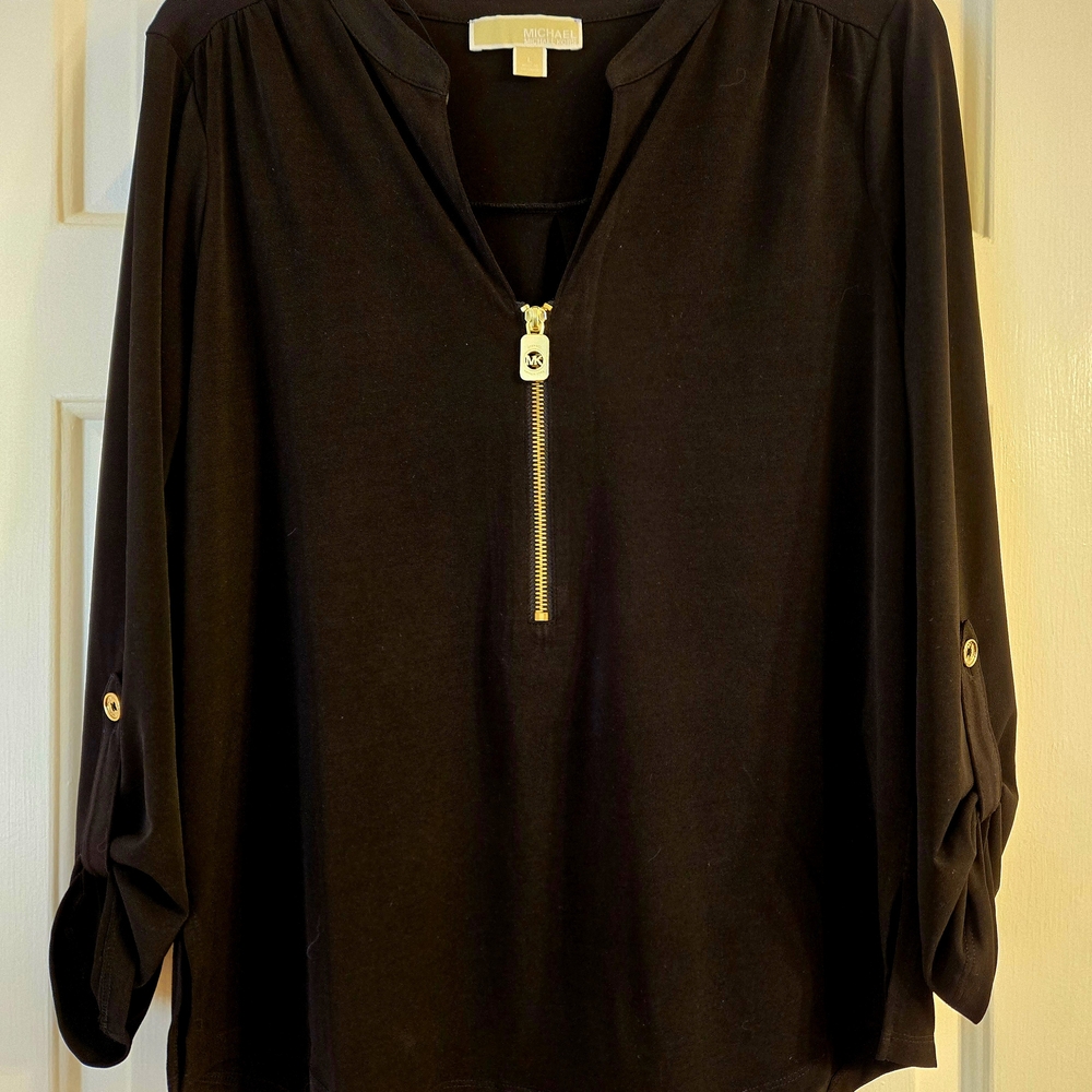 Michael Kors Black Top with Gold Accents
